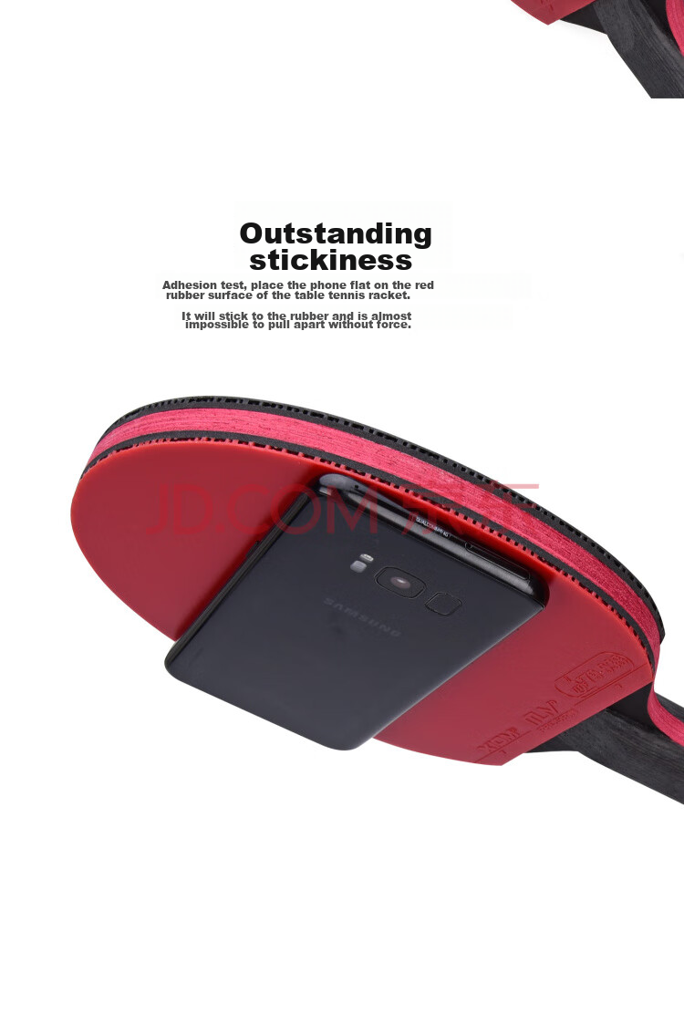 XIOM Table Tennis Racket Straight Handle Single Piece 9-Star Carbon Fiber Racket Double-Sided Reverse Rubber ZETA 9.0S 5