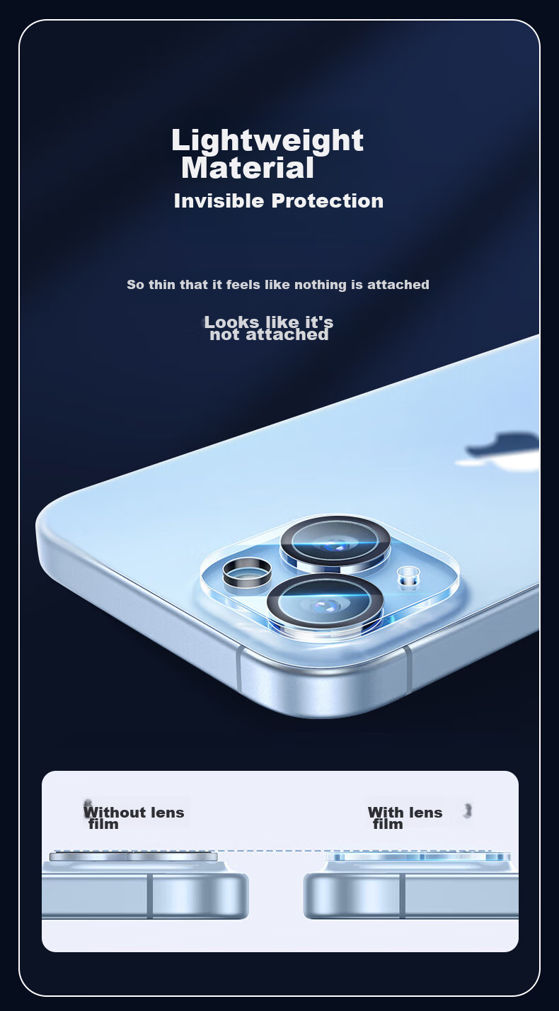 KOOLIFE Lens Protector for IPhone 15 Pro And IPhone 15 Pro Max, Camera Lens Cover, Rear Camera Protection Film for Smartphones, High-Definition Tempered Glass Anti-Drop Film 11