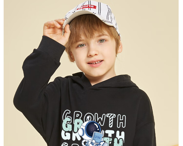 Baleno Boys' Sweatshirt, Spring And Autumn Thin Cartoon Cool Pullover Top, Children's Autumn Hooded Sports Jacket 24