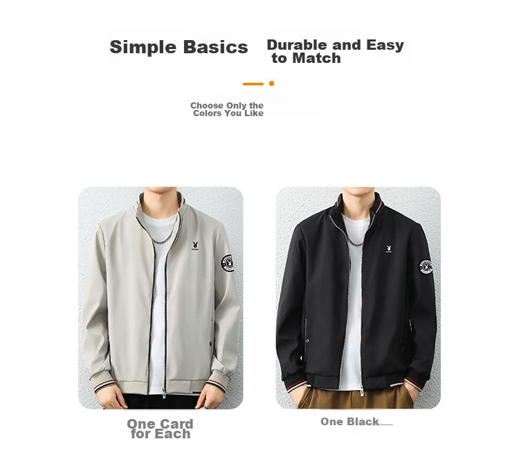 PLAYBOY Men's Autumn Winter Jacket Casual Baseball Jacket Trendy Japanese Style Premium Men's Clothing 6