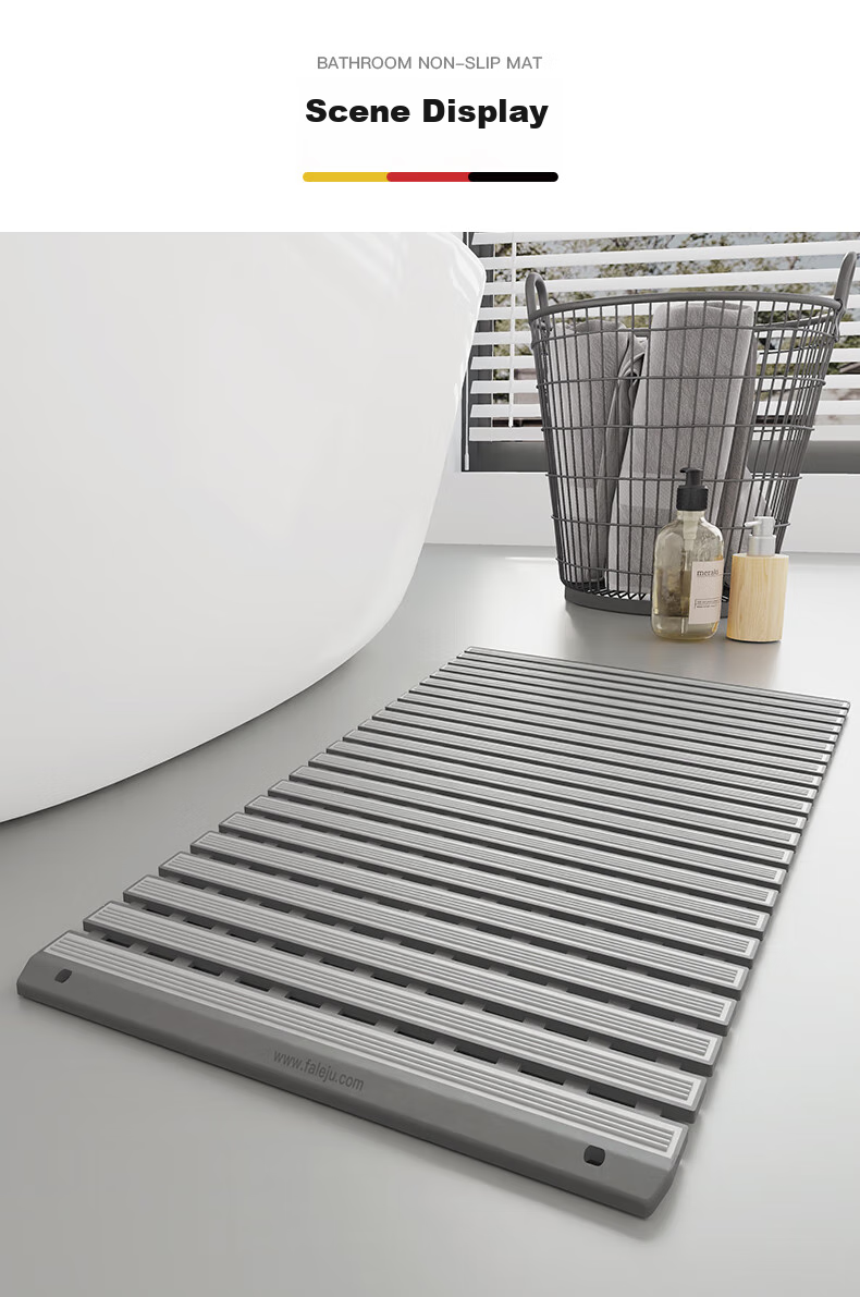 FARLEEHOMES Bathroom Non-Slip Mat, Toilet Anti-Fall Foot Pad, Shower Room Non-Slip Floor Mat, Water Barrier Splicing 12