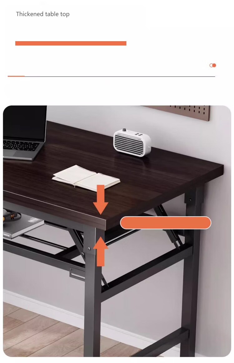 Huakaizhixing Folding Table, Computer Desk, Desktop Study Desk, Writing Desk, Dining Table, Long Table BGZ718 Single Layer 1.2 Meters 8