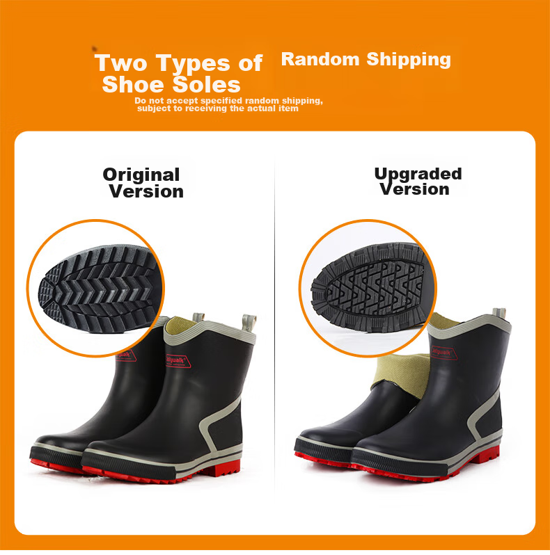 Jolly Walk Men's Water Shoes, Low-Top Rain Boots, Car Washing Fishing Rain Boots, Waterproof Overshoes, Rubber Shoes JW320 Dark Blue 40 1