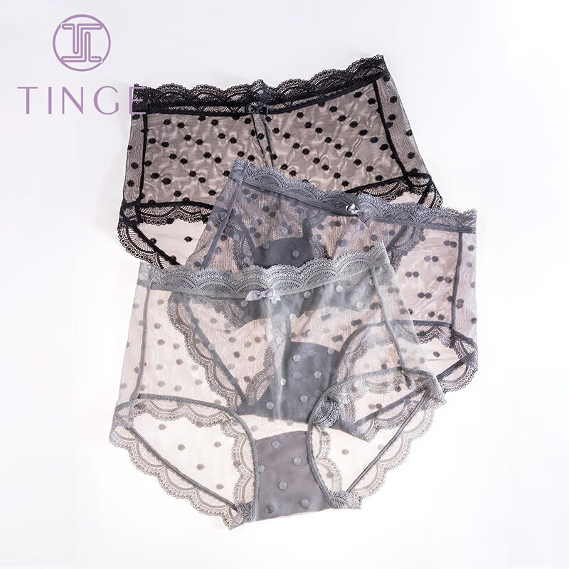 Женские трусы TINGE с высокой талией, кружевные, бесшовные, дышащие, с антибактериальной ластовицей, больших размеров, корректирующие живот