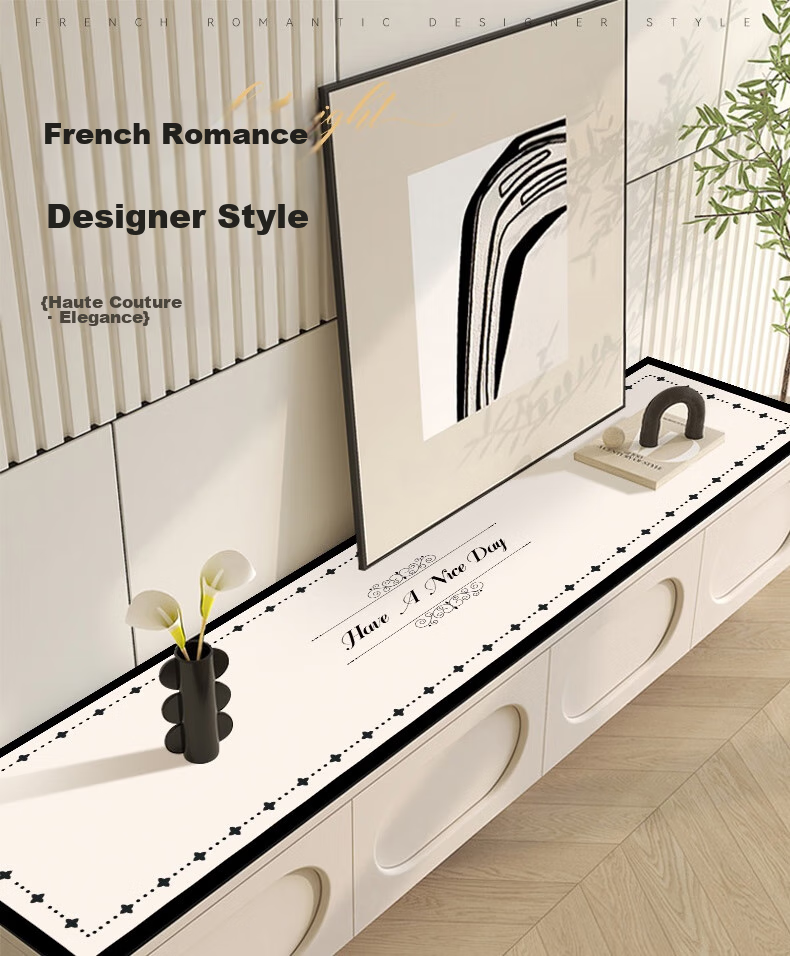 Fengliang Table Mat TV Cabinet Protector Desk Pad Shoe Cabinet Countertop Mat Waterproof Oil-Proof Washable Customizable 30*120 1
