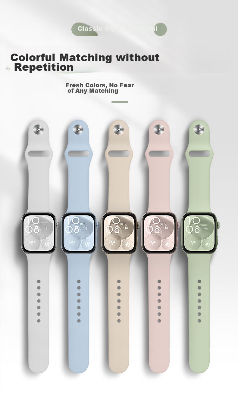 Weiqiantu Compatible with Huawei FIT4pro/FIT4/FIT3 Watch Band, Silicone Fashionable Huawei FIT4PRO Strap, Unisex Wristband, 20MM Interface [Official Light Blue] 4