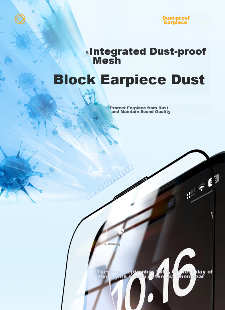 LLUNC [2 Pieces] Privacy Screen Protector for IPhone 17/16 Pro, Anti-Peeping Tempered Glass Film, High-Definition Dust-Free Installation, Full Coverage Privacy Protectio 13
