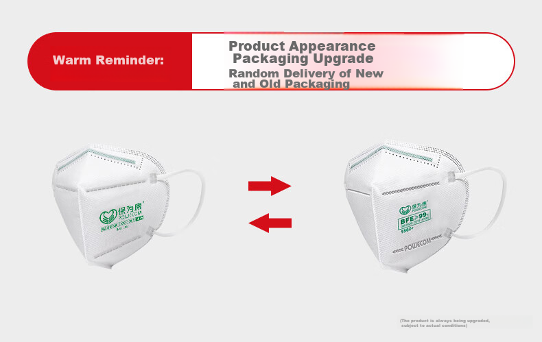 Baoweikang 1860 Ear-Loop KN95 Mask, 3D Protective Mask, Anti-Splash And Dust Mask, Grinding And Renovation Industrial Dust PM2.5 Protective Mask (1 Box of 60 Pieces) 3