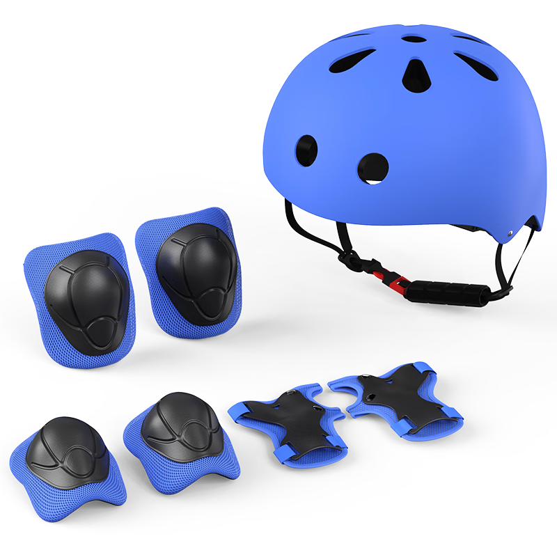 JD Original Children's Helmet, Roller Skating Protective Gear, Cycling Balance Bike Bicycle Anti-Fall Hip Guard, for Ages 3-6 Blue