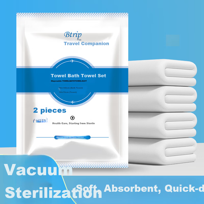 Jtrip Disposable Towel And Bath Towel Set, 2 Pieces, Soft And Portable, Hotel Toiletries, Essential for Travel And Business Trips