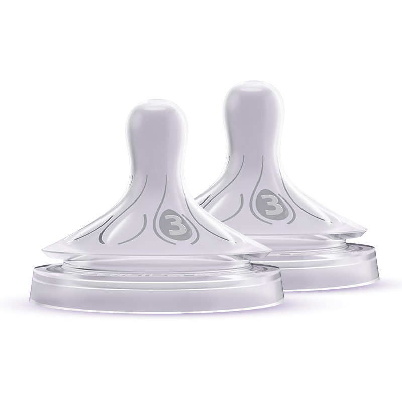 AVENT Philips AVENT Newborn Baby Nipple Wide Diameter Natural Soft Type for 1-3 Months, Imported Pair