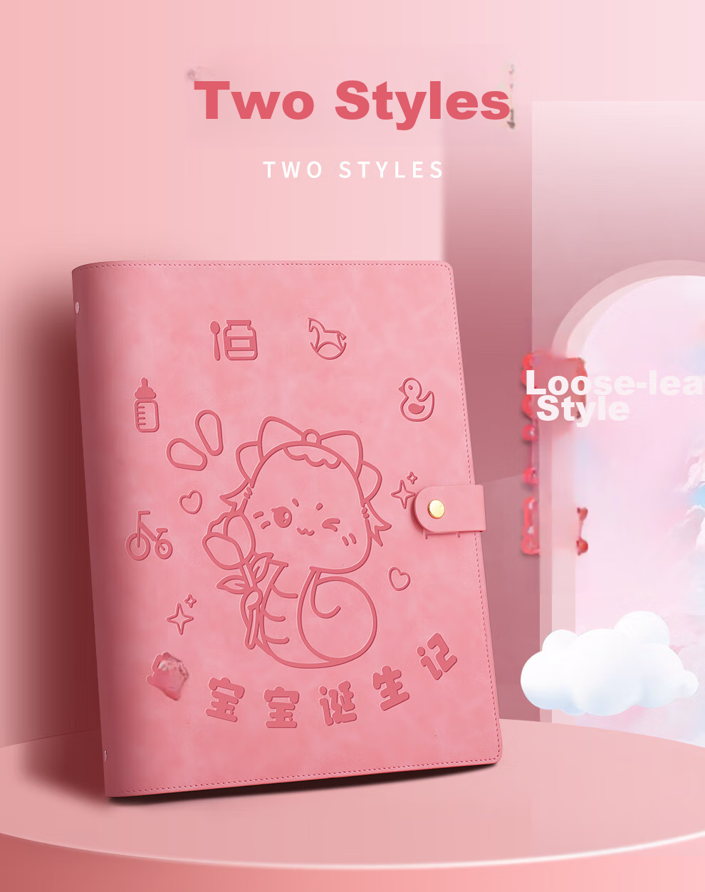 Jiaranheng Horse Year Handheld Pregnancy Check-Up Organizer, Prenatal Report Form, Maternity Pregnancy Record Book, Ultrasound Examination Form, File Folder, Large Capacity Collection Book, Pink 5
