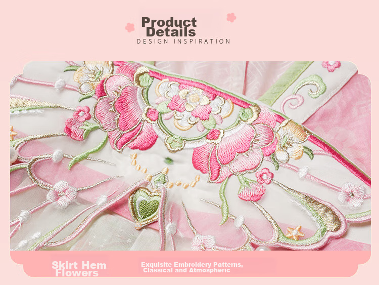 Menghu Huaiweiyang Hanfu Girls' Dress New Style Chinese-Style Children's Ancient Costume Princess Dress Fairy-Like One-Piece Dress Pink 110 5
