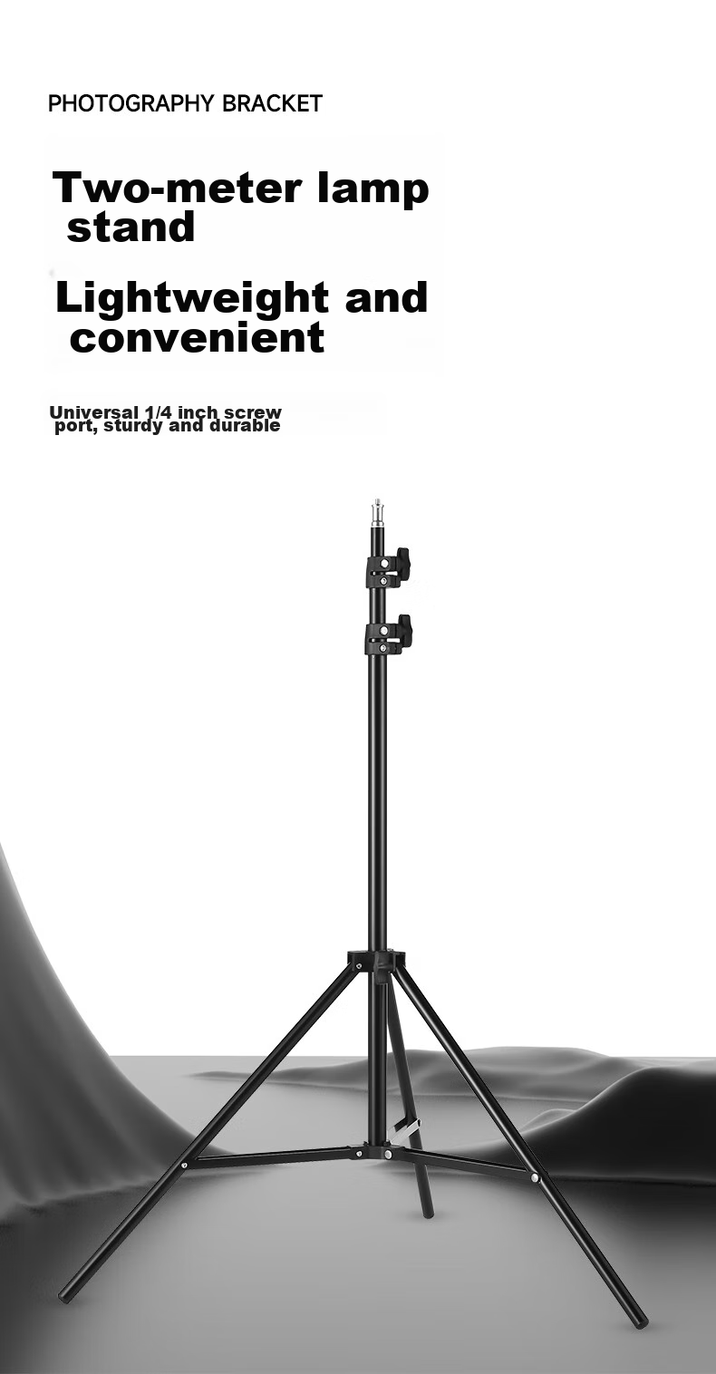 AMBITFUL 2-Meter Thickened Light Stand, Photography Flash Light Stand, Large Lamp Stand, Tripod, Portable Thickened Tripod, LED Fill Light, Softbox, Universal 1