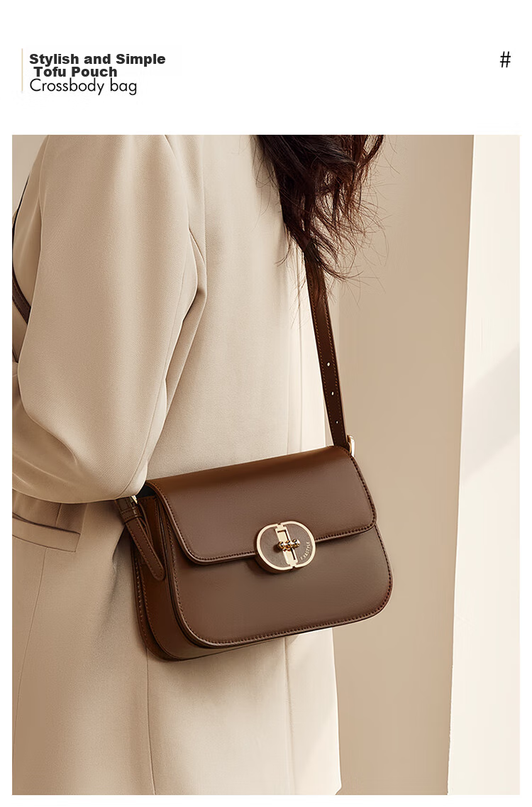FOXER Leather Women's Handbag, Large Capacity Tote Bag, Shoulder Bag, Crossbody Bag, Light Luxury Valentine's Day Gift 1