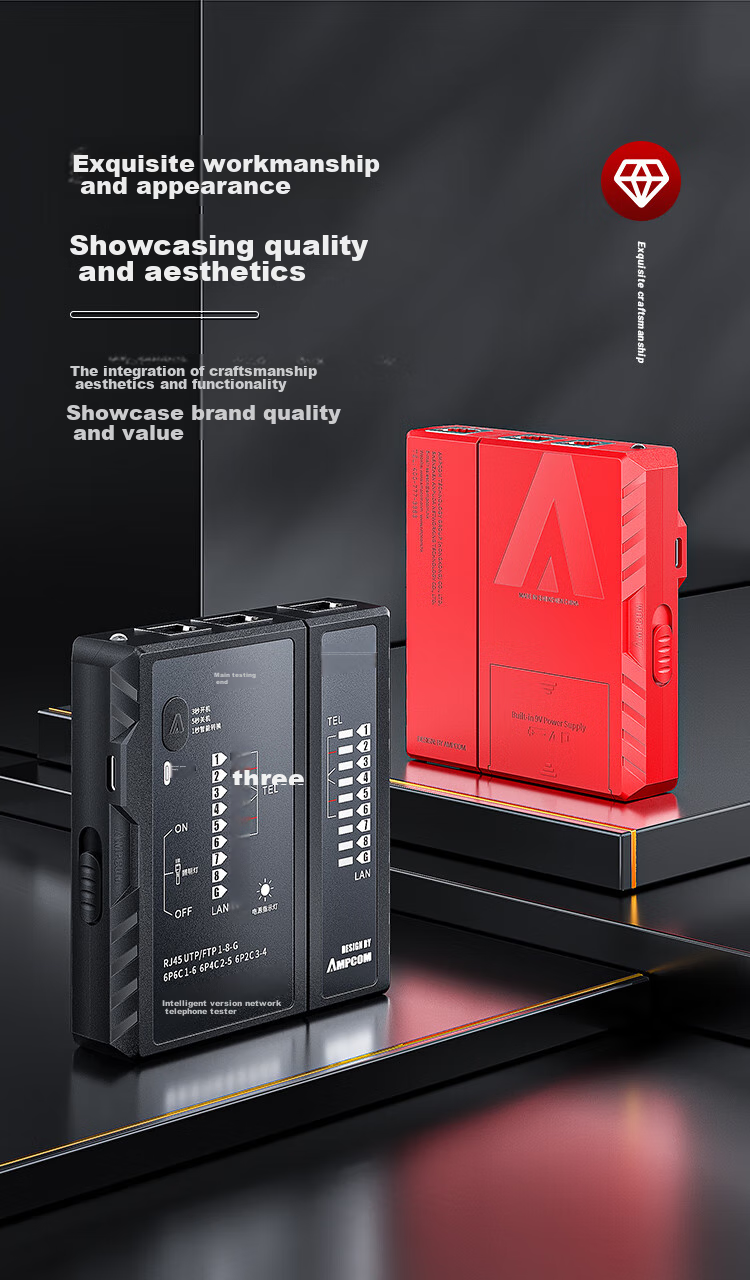 AMPCOM Network Cable Tester, Multifunctional RJ45 Connector Network Cable Tester with Charging POE Anti-Burn, RJ11 Telephone Line Intelligent Detection Tool AMBKZRJ4511 19