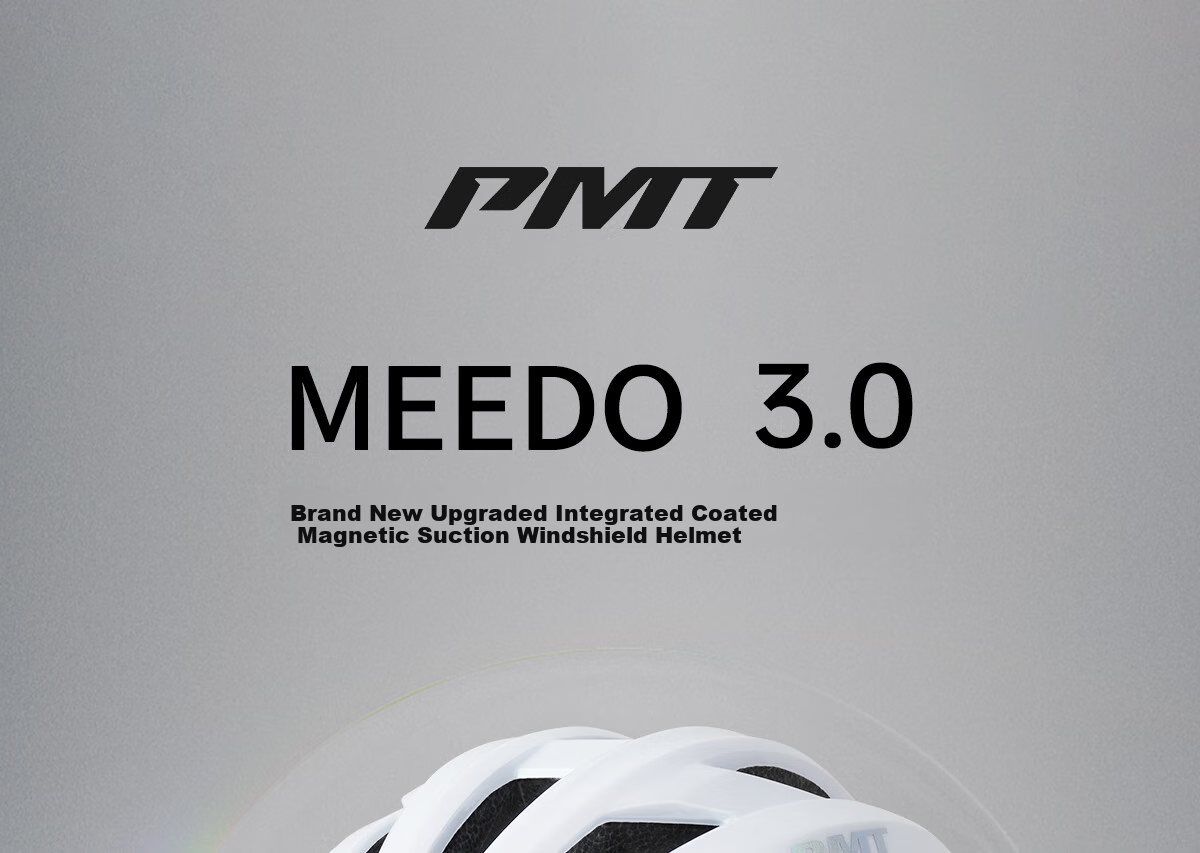 PMT Bicycle Magnetic Sunglasses Cycling Helmet Mountain Road Bike Unisex Safety Helmet Meedo 3.0 White L 1