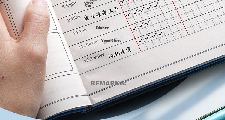 DiLe Vertical Waist Belt 2026 A5 Daily Planner Annual Monthly Schedule Calendar Self-Discipline Punch Notebook High-Value KBX-2424B Persimmon Red 18