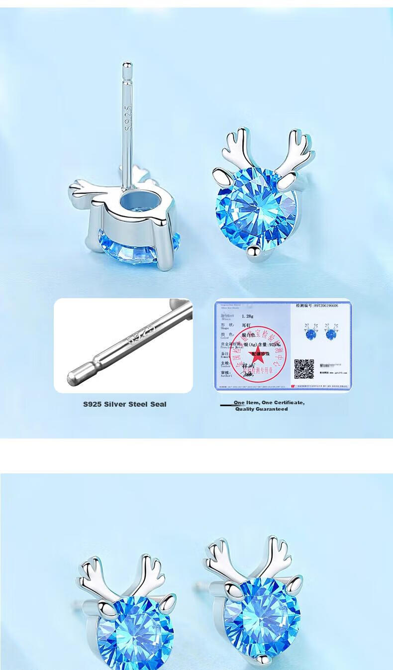 MANHE S999 Sterling Silver Stud Earrings for Women, Peace Lock Earrings, New 2026 Style Birthday Gift for Women And Friends 6