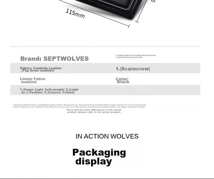 SEPTWOLVES Leather Coin Purse for Men, Wooden Gift Box, Birthday And Anniversary Present for Boyfriend, Husband, Or Father 16