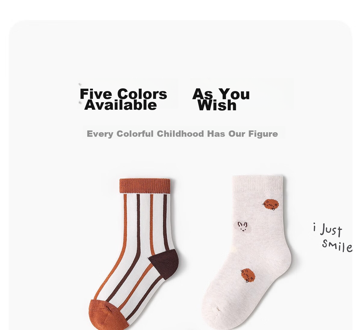 Banbi Children's Socks, Autumn And Winter Girls' Student Big Kids Spring And Autumn Seamless Mid-Calf Cotton Socks BB2455, Size 20-22 15