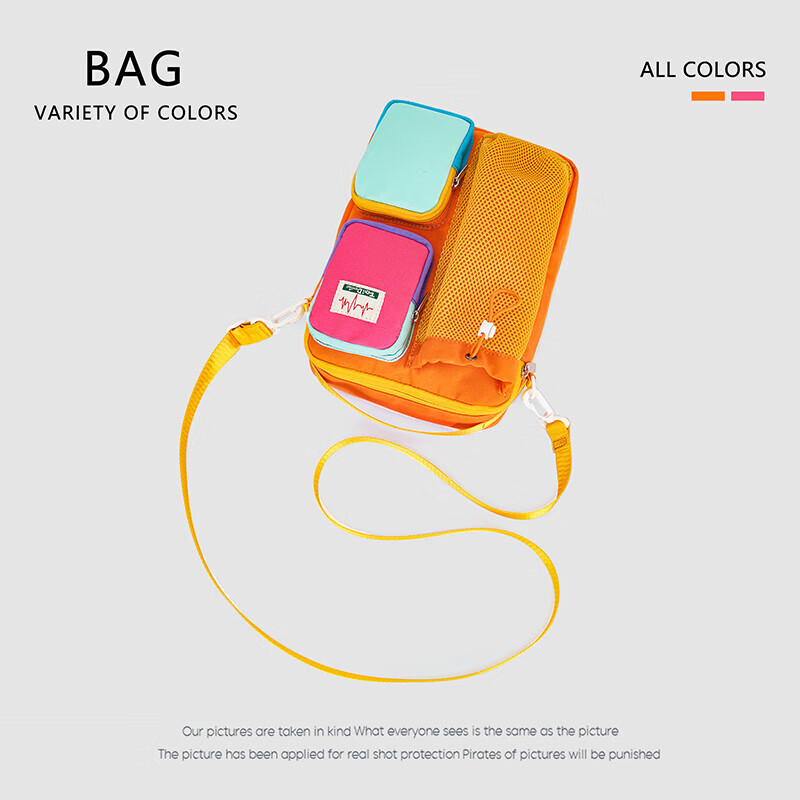 Three Duckling Lightweight Crossbody Bag Storage Bag Dopamine Casual Outdoor Sports Travel Multifunctional Single Shoulder Crossbody Backpack