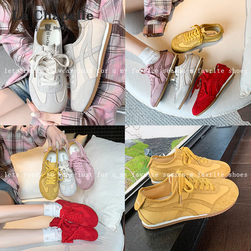 La Chapelle Women's Shoes, Versatile Soft-Soled Casual Shoes, Low-Top Simple Shoes for Women - XZX2213, Yellow, Size 36