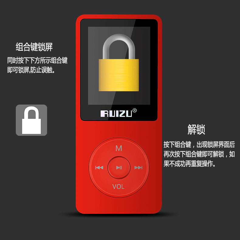 Ruizu RUIZUX02 8G Black Sports MP3/MP4 Music Player Mini Student Walkman Portable E-Book English Listening Card Ruizu RUIZUX02 8G Black Sports MP3/MP4 Music Player Mini Student Walkman Portable E-Book English Listening Card