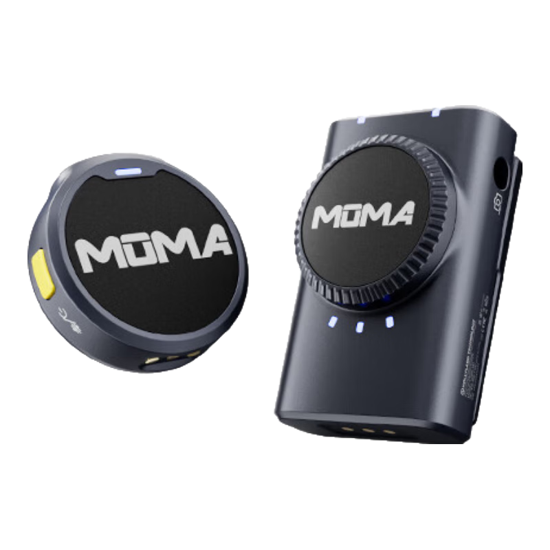 MOMA LARK MIX Live Streaming Microphone, Wireless Lavalier Mic, Noise-Cancelling Mammoth Mini Button, Outdoor Interview Recording Audio Pickup