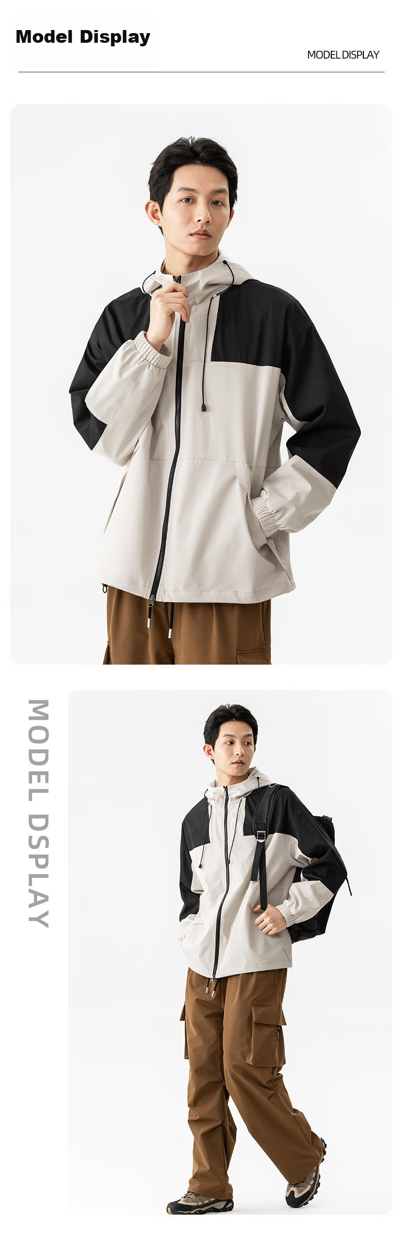 Baleno Men's Sports Woven Jacket, Spring And Autumn Outdoor Windproof Water-Resistant Casual Hooded Jacket, Simple Versatile Windbreaker 15