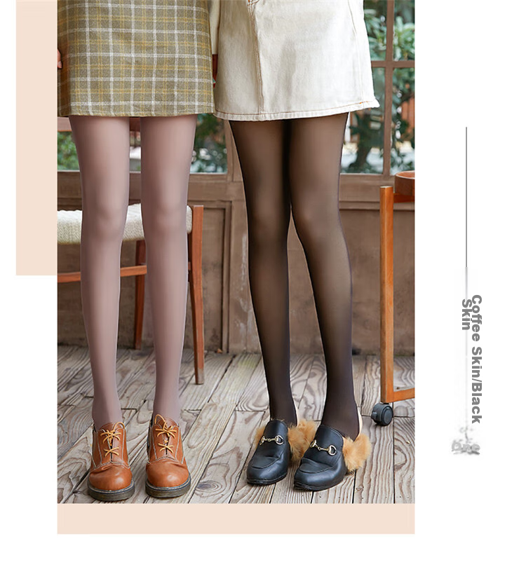 LangSha Women's Leggings, Thickened And Fleece-Lined Pants, Seamless Skin-Like Tights, Plus-Size Outer Wear, Spring And Autumn Fake Sheer Stockings 17