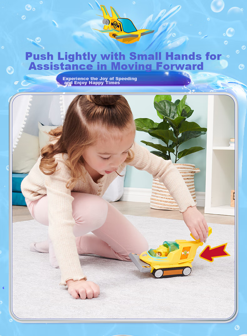 PAW PATROL Boys Girls Toy Cars Birthday Gift Children's Small Rock Construction Family Small Rock Excavator Bulldozer 7