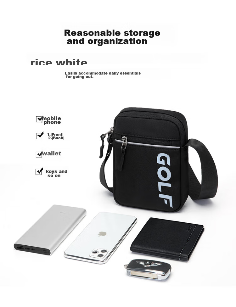 GOLF Shoulder Bag, Casual Crossbody Bag for Men, Lightweight Mini Phone Bag, Small Backpack for Women, Water-Resistant Hanging Bag, Sports Bag 8
