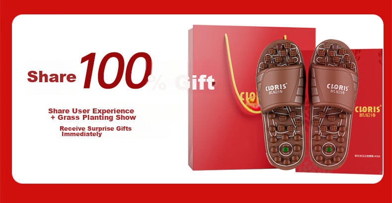 CLORIS [Mid-Autumn Festival Gift] Jade Health Acupoint Massage Slippers, Birthday Gift for Wife Or Parents, Mid-Autumn Festival Present M108-S 1