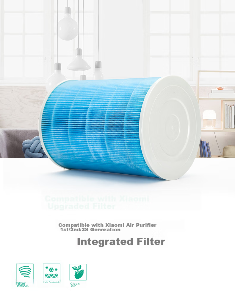 Lvchen Compatible Air Purifier Filter for Xiaomi Mijia (MI) Air Purifiers, First And Second Generation, Third Generation, 2S/pro Purifier Filter Mesh, Removes Formaldehyde, Particles PM2.5, Odors And Smoke, M2 1