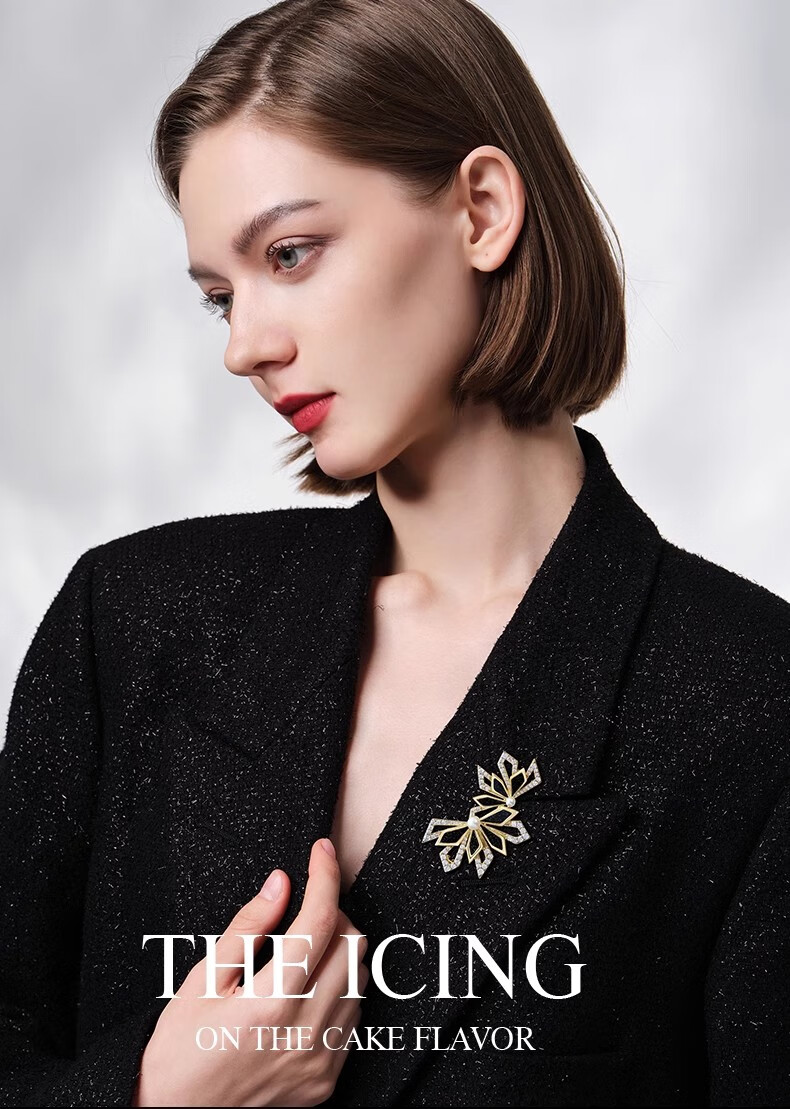 Eternelle French Eternal Black Knight Series Brooch, High-End Luxury Design, European And American Style Corsage Pi 5