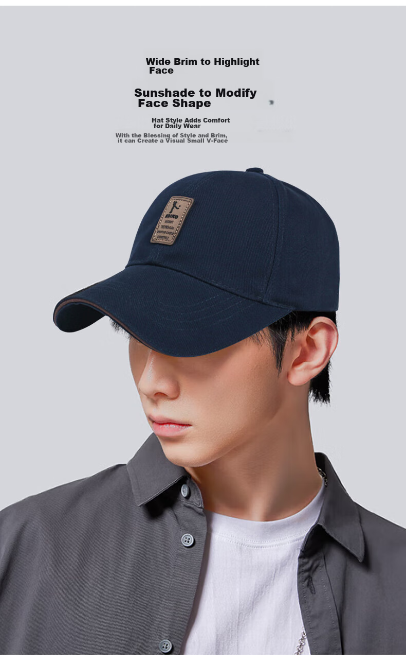 Huili Baseball Cap, Unisex Visor Hat, All-Season Hat, Sports Fishing Sun Hat, Long Brim (White) 5