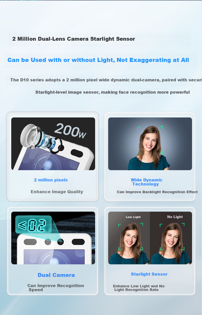 Qiyeweixin Facial Recognition Access Control And Attendance System All-In Machine, Employee Smart Face-Scanning Clock-In Device for Office, Mobile Remote Management to Unlock Doors 4