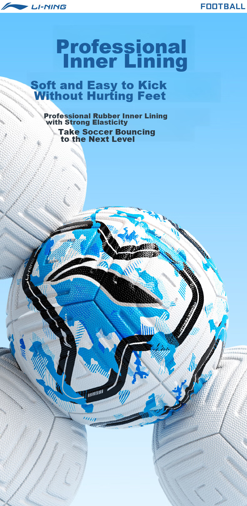 Li-Ning Soccer Ball Size 5 for Adults, Middle School Students, High School Entrance Exam, Standard Wear-Resistant And Durable, Youth Exam-Specific Training Ball, Size 5 Gift 5
