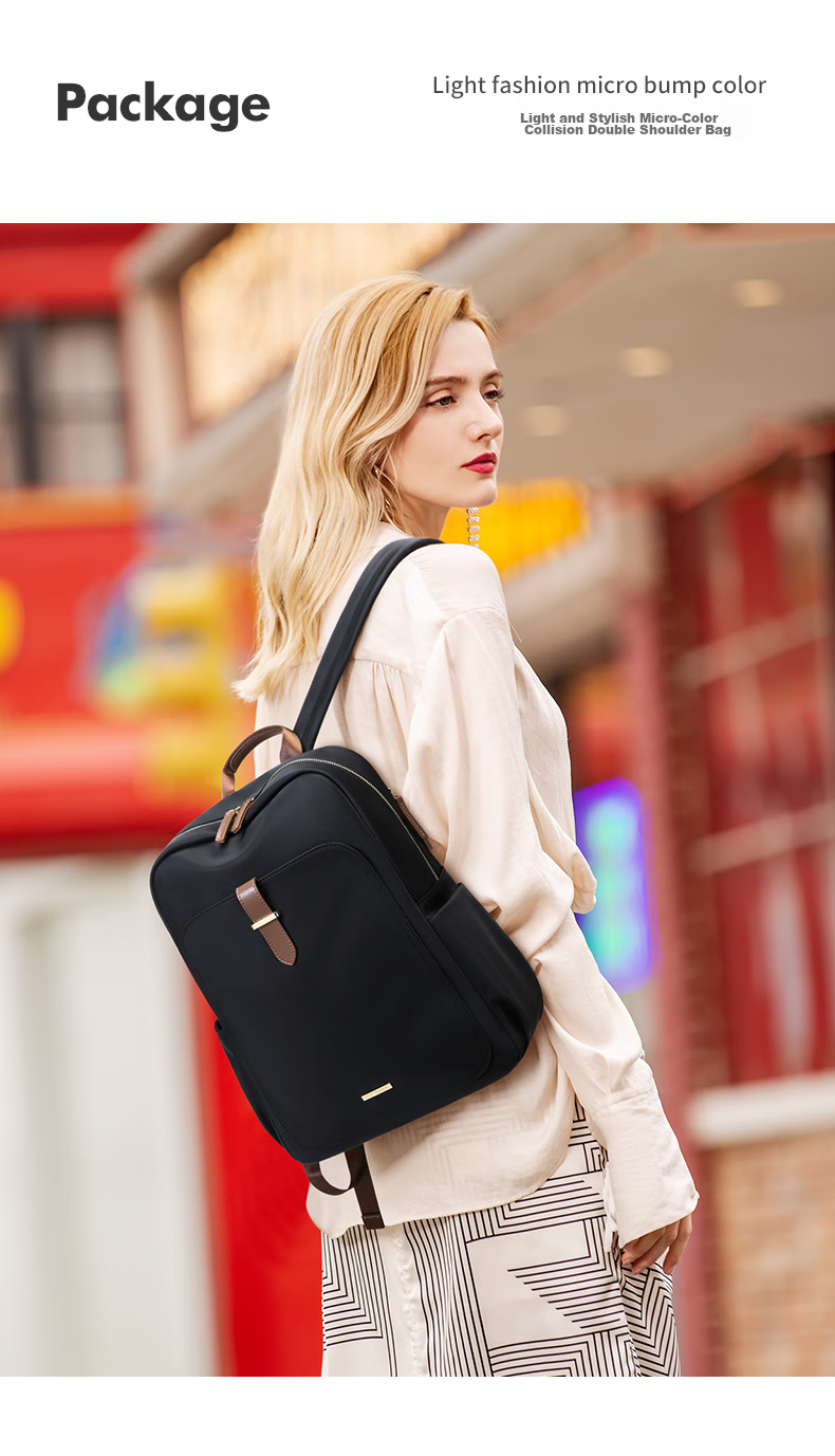 GOLF Women's Backpack, Casual Bag, Oxford Cloth Schoolbag, 15-Inch Laptop Bag, Business Trip Commuter Travel Bag 11