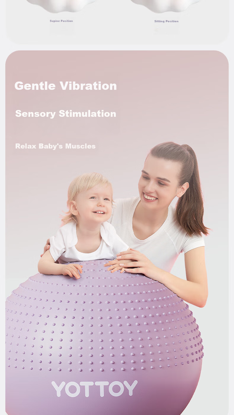 Yottoy Yoga Ball with Spikes, Thickened Anti-Burst Large Dragon Ball, Children's Sensory Integration Training Ball, Baby Massage Ball - 75cm 4