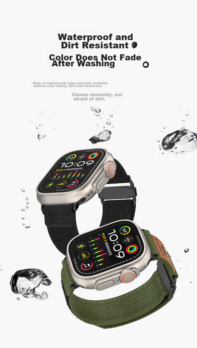 CangHua Compatible with Apple Watch Ultra 4/3 Strap, Apple Watch Ultra 2 Trail Loop Band, IWatch S12/S11/s10/9/8/se3 Braided Strap 11