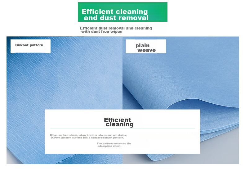Beifute Lint-Free Wiping Paper, Dust-Free Paper, Dust Removal Non-Woven Industrial Cleanroom Roll Paper, Laboratory Oil And Water Absorbent Large Roll Paper, Blue, 25*38cm, 500 Sheets 8