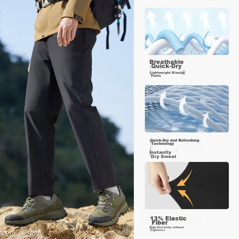 SCALER Quick-Dry Pants for Men, Moisture-Wicking, Sweat-Absorbing, Elastic, Wrinkle-Resistant, Hiking And Casual Trousers for Women F3515583