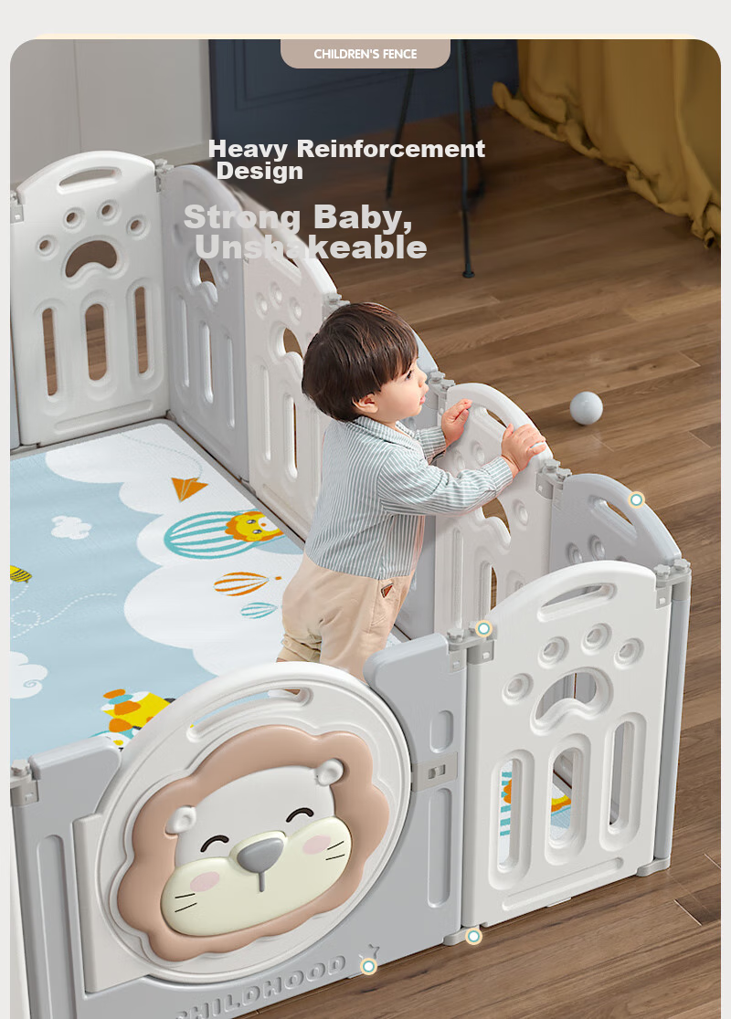 Zhihui Baby Play Mat, Indoor Floor Playpen, Crawling Mat, Play Toys, Children's Game Fence, All-In Protective Barrier 4