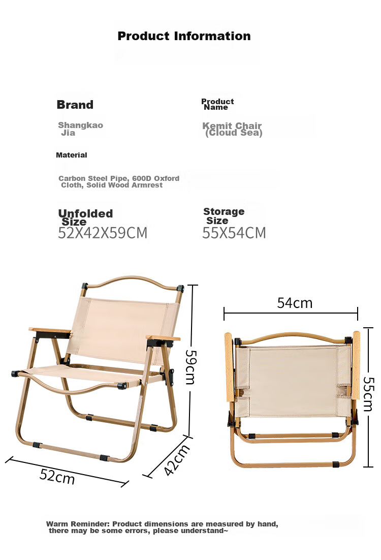 Suncojia Outdoor Portable Folding Chair Camping Recliner Fishing Kermit Chair Black 6