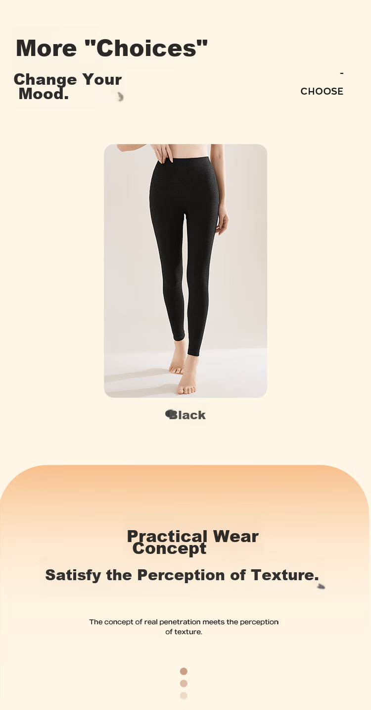 MiiOW [Polyester Temperature-Raising Wool Silk] Women's Thermal Pants, High-Waist Tummy Control, Body-Shaping, Butt-Lifting, Fleece-Lined Leggings for Autum 19