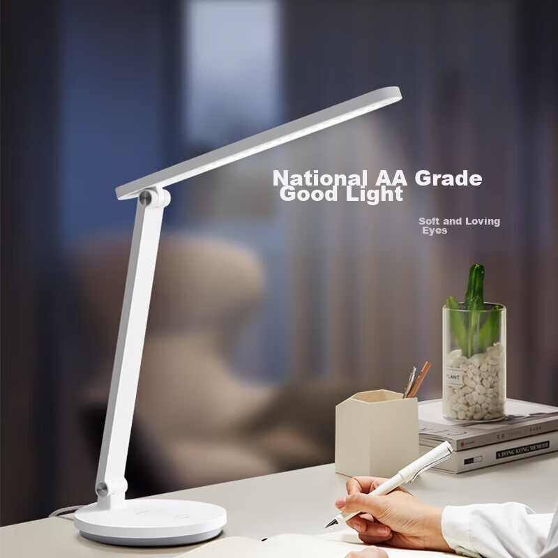 BULL Desk Lamp, National AA Grade, Stepless Dimming, ML-C012B Home Eye Protection Lamp for Study And Work Reading