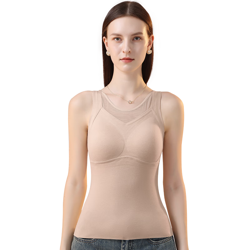 MiiOW Acrylic Thermal Warm Vest Women's Cashmere Lace Bra-Free Slim Fit Camisole 24 New Style