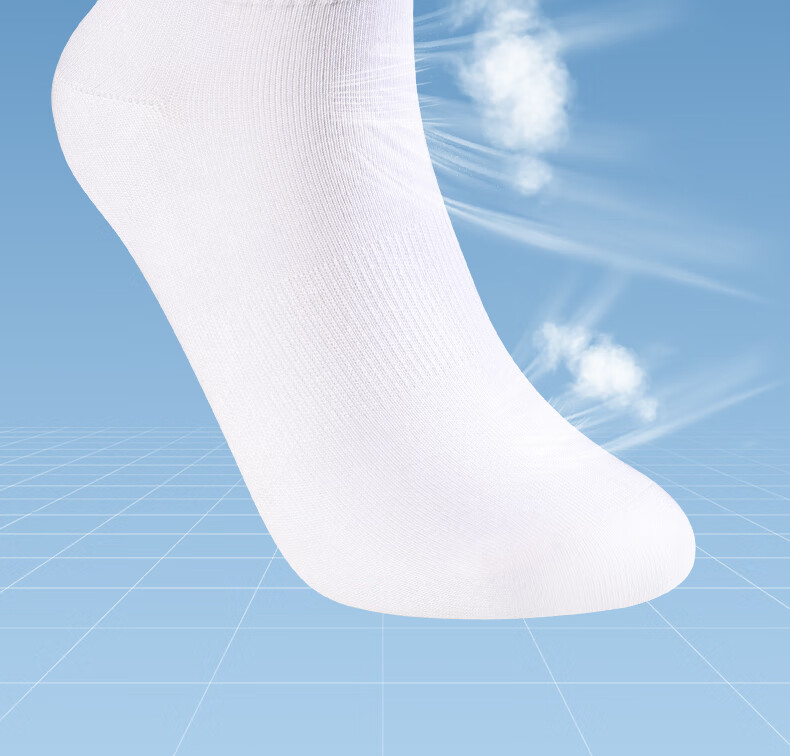 Li-Ning Socks (6 Pairs) Men's Sports Basketball Women's Badminton Short Cotton Anti-Odor Autumn Winter Running Socks Black and White X 3
